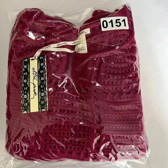 NWT Ultra Pink 2 piece Set Sm Crochet Sweater and Maxi Skirt Beachy Barbiecore - Picture 16 of 16